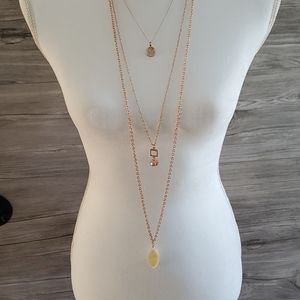 Rose Gold 3 piece necklace